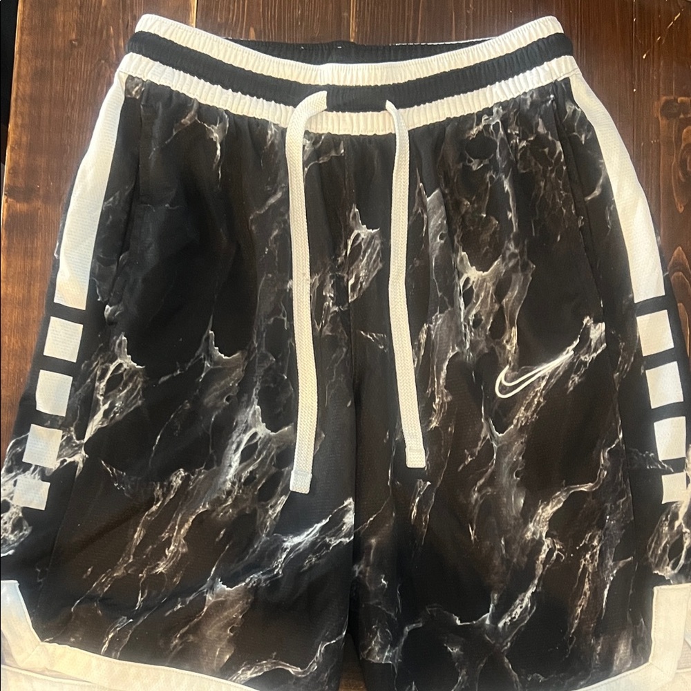 Nike Black and White Patterned Shorts